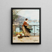 The Flower Seller on the Pont des Arts in Paris - Victor Gabriel Gilbert — framed artwork on a wall