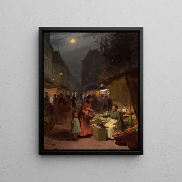 The Fruit Seller - Victor Gabriel Gilbert — framed artwork on a wall