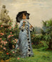 Elegant painting with rose - Victor Gabriel Gilbert — artwork view