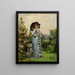 Elegant painting with rose - Victor Gabriel Gilbert — framed artwork on a wall