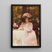 Lady in a Café - Victor Guerrier — framed artwork on a wall