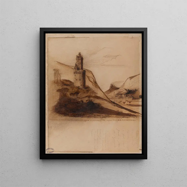 Andernach, Rhine banks - Victor Hugo — framed artwork on a wall