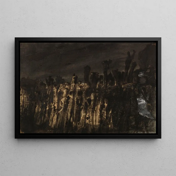 Jersey Breakwater Painting - Victor Hugo — framed artwork on a wall