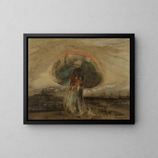 Mushroom Painting - Victor Hugo — framed artwork on a wall