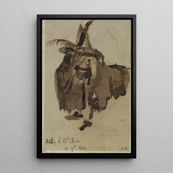 Disparaître sur cape et chapeau - Victor Hugo — framed artwork on a wall