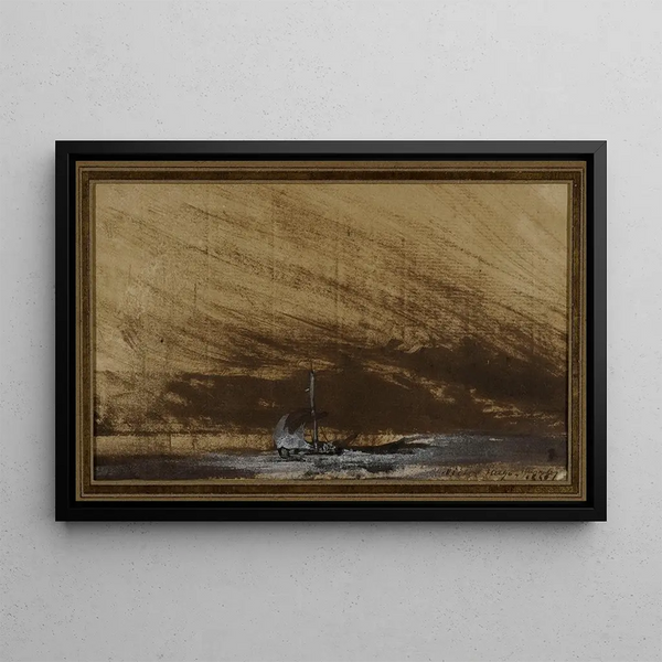Marine Painting - Victor Hugo — framed artwork on a wall