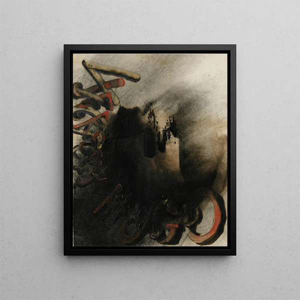 Night Vision Painting - Victor Hugo — framed artwork on a wall