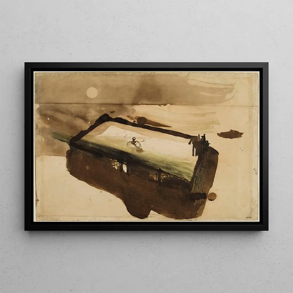 Full Moon Painting - Victor Hugo — framed artwork on a wall