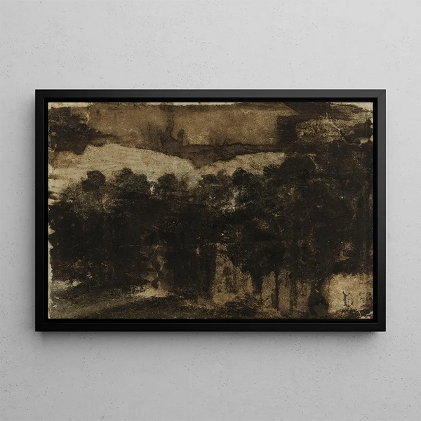 Curtain of Trees by the Water - Victor Hugo — framed artwork on a wall