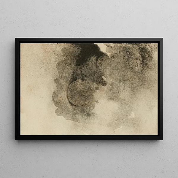 Untitled Painting, Nudes and Sun, Piece Impression, Black Sun - Victor Hugo — framed artwork on a wall