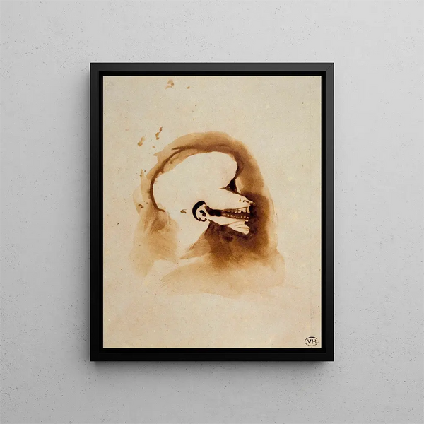 Untitled Painting - Victor Hugo — framed artwork on a wall