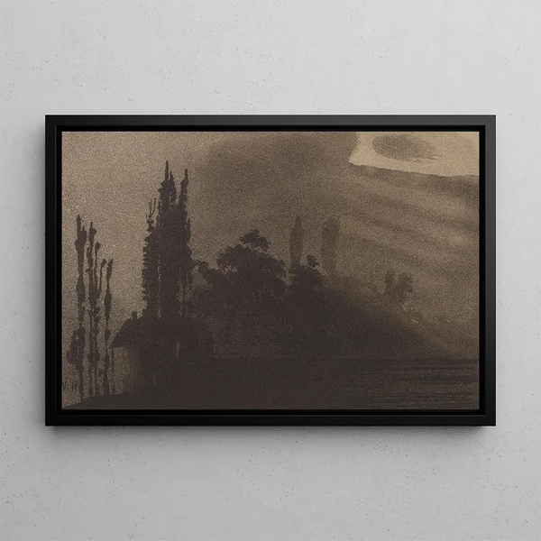 Souvenir d'un brouillard - Victor Hugo — framed artwork on a wall