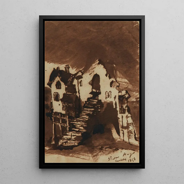 Old house - Victor Hugo — framed artwork on a wall