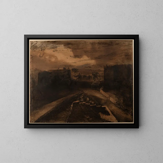View of Paris - Victor Hugo — framed artwork on a wall