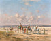 A caravan crossing the desert - Victor Huguet — artwork view