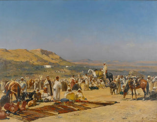 Marché dans le désert - Victor Huguet — artwork view