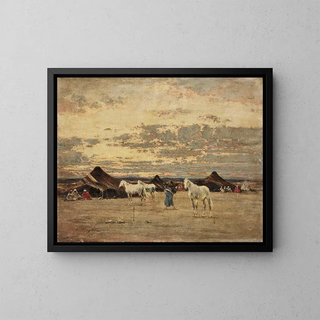 Règlement à l'aube - Victor Huguet — framed artwork on a wall