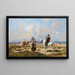 Les Fauconniers - Victor Huguet — framed artwork on a wall