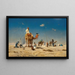 Voyageurs dans le désert - Victor Huguet — framed artwork on a wall