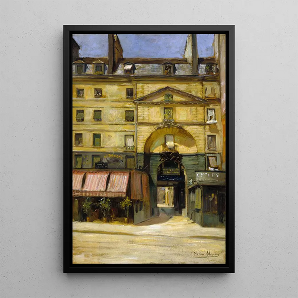 L'entrée de la cour du Dragon - Victor Marec — framed artwork on a wall