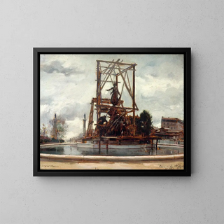 Mise en place du monument du Triomphe de la République - Victor Marec — framed artwork on a wall