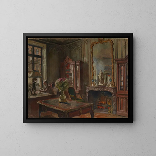 Salon Painting of the 13 quai de Conti, M. Pigoreau - Victor Marec — framed artwork on a wall