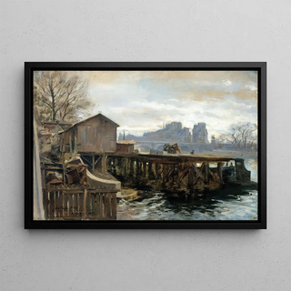Travaux du métropolitain au Pont-Neuf - Victor Marec — framed artwork on a wall