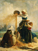 Three women in a field during harvest - Victor Marie Roussin — artwork view