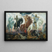 Les Quatre Cavaliers de l'Apocalypse - Victor Mikhailovich Vasnetsov — framed artwork on a wall