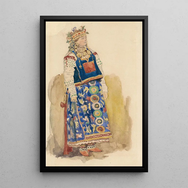 Kupava Painting - Victor Mikhailovich Vasnetsov — framed artwork on a wall