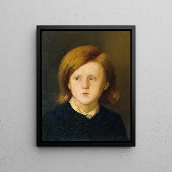 Head of Boy - Victor Müller — framed artwork on a wall