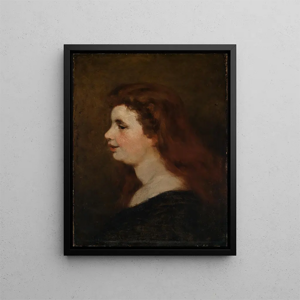 Portrait of a woman - Victor Müller — framed artwork on a wall