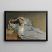 a reclining woman on a divan - Victor Prouvé — framed artwork on a wall