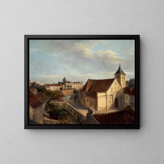 L'ancienne église de Belleville - Victor René Garson — framed artwork on a wall