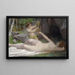 Nymph of the Woods and a Young Bacchus - Victor Schivert — framed artwork on a wall