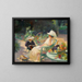 Caline and Jean reading - Victor Tardieu — framed artwork on a wall