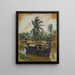 Jonques et cocotiers Junks and Cocotrees - Victor Tardieu — framed artwork on a wall