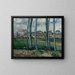 Village through the trees - Victor Vignon — framed artwork on a wall