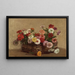 Basket of Zinnias - Victoria Fantin-Latour — framed artwork on a wall