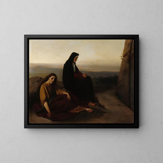 Women in mourning at the tomb of Christ - Victorine Nordenswan — framed artwork on a wall