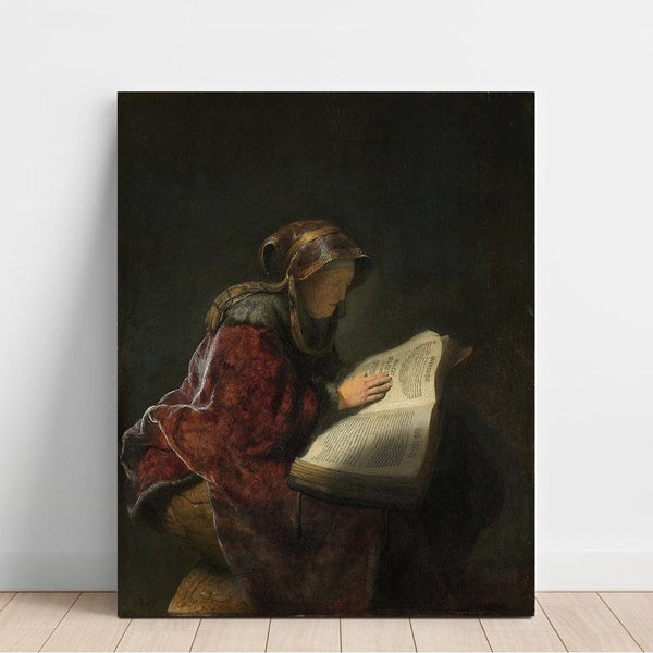 Reproduction of the painting Old woman reading - Rembrandt van Rijn
