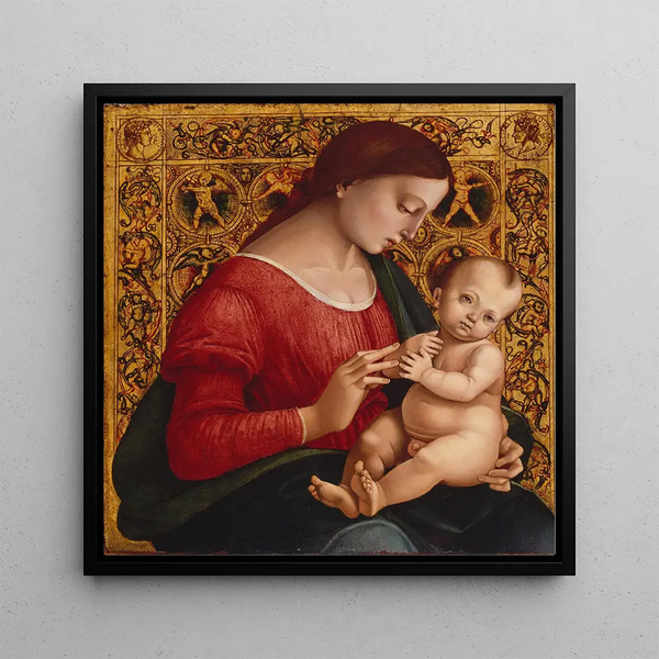Virgin and Child - Luca Signorelli — framed artwork on a wall