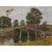 Reproduction of the painting of Old Dock at Langenpreising - Alfred Zoff