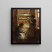La cuisine de Skagen avec deux personnages - Viggo Johansen — framed artwork on a wall