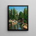 Washing laundry by a stream in Brittany - Viggo Pedersen — framed artwork on a wall