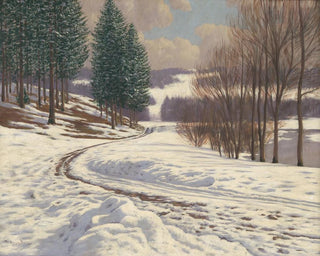 Winter Landscape Painting - Viktor Olgyai — artwork view