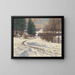 Winter Landscape Painting - Viktor Olgyai — framed artwork on a wall