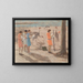 Girl drawing - Viktor Pucinski — framed artwork on a wall