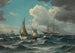 Fishing boat and steamship on rough sea - Vilhelm Bille — artwork view