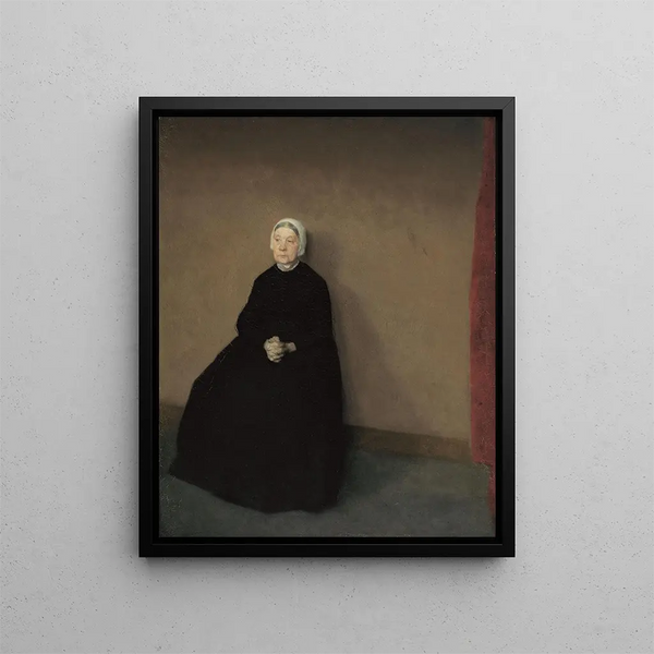 A Old Woman - Vilhelm Hammershøi — framed artwork on a wall